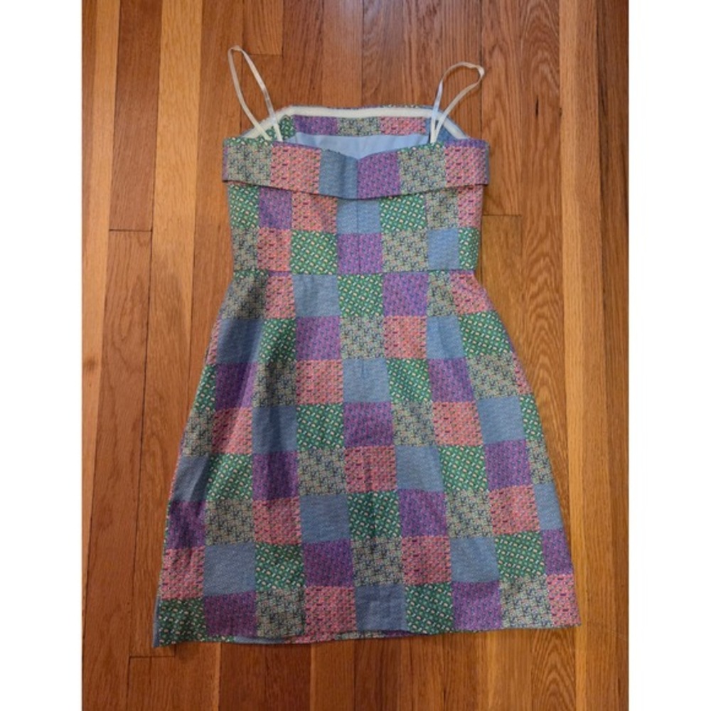 Vineyard Vines Pastel Cotton Patchwork Strapless Mini Dress Derby Print Sz 4 - Picture 6 of 13
